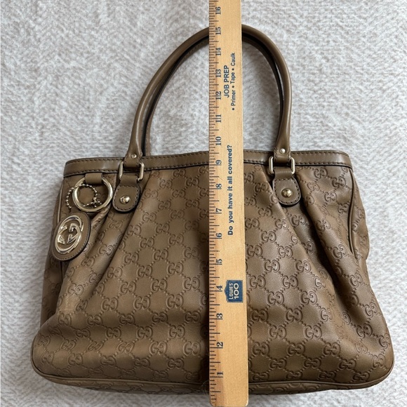 Authentic Gucci Sukey Medium Leather Tote Bag Gold Hardware - Picture 14 of 16